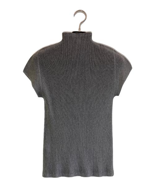 PLEATS PLEASE（プリーツプリーズ）PLEATS PLEASE (プリーツプリーズ) プリーツハイネックカットソー グレー サイズ:3の古着・服飾アイテム