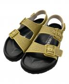 BIRKENSTOCKビルケンシュトック）の古着「Milano Raffia/サンダル」｜ブラック×イエロー
