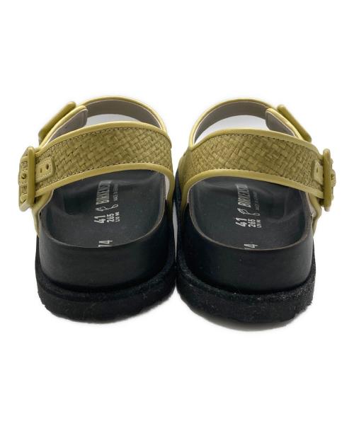 BIRKENSTOCK（ビルケンシュトック）BIRKENSTOCK (ビルケンシュトック) Milano Raffia/サンダル ブラック×イエロー サイズ:26.5の古着・服飾アイテム