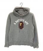 A BATHING APEア ベイシング エイプ）の古着「ロゴプリントパーカー」｜グレー