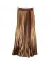 Noble (ノーブル) ブライトサテンアコーディオンプリーツスカート ブラウン サイズ:free：10000円