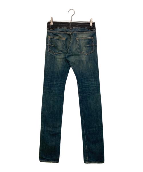 DIOR HOMME（ディオール オム）DIOR HOMME (ディオール オム) コンバインスキニーデニム インディゴ × グレー サイズ:27の古着・服飾アイテム