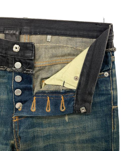 DIOR HOMME（ディオール オム）DIOR HOMME (ディオール オム) コンバインスキニーデニム インディゴ × グレー サイズ:27の古着・服飾アイテム