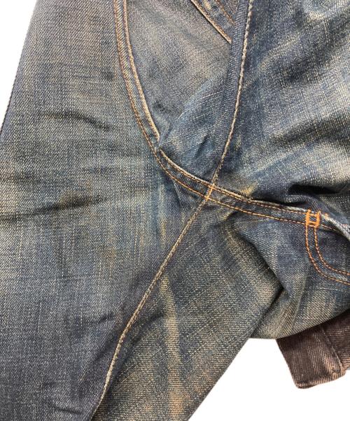 DIOR HOMME（ディオール オム）DIOR HOMME (ディオール オム) コンバインスキニーデニム インディゴ × グレー サイズ:27の古着・服飾アイテム