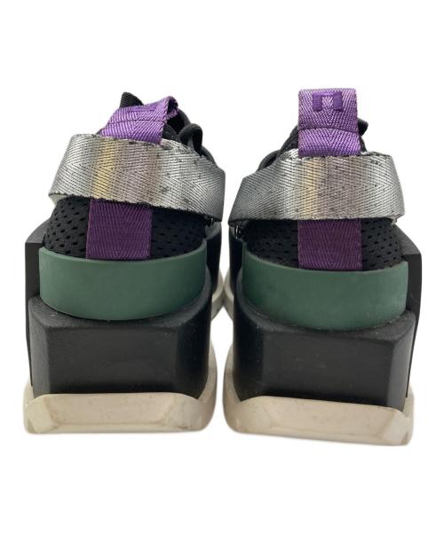 UNITED NUDE（ユナイテッドヌード）UNITED NUDE (ユナイテッドヌード) UN3D. (アンスリード) 厚底スニーカー ブラック×パープル サイズ:39の古着・服飾アイテム