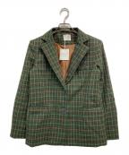 AMAILアマイル）の古着「チェックテーラードジャケット」｜グリーン