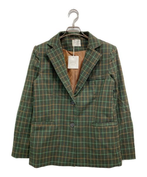 AMAIL（アマイル）AMAIL (アマイル) チェックテーラードジャケット グリーン サイズ:Freeの古着・服飾アイテム