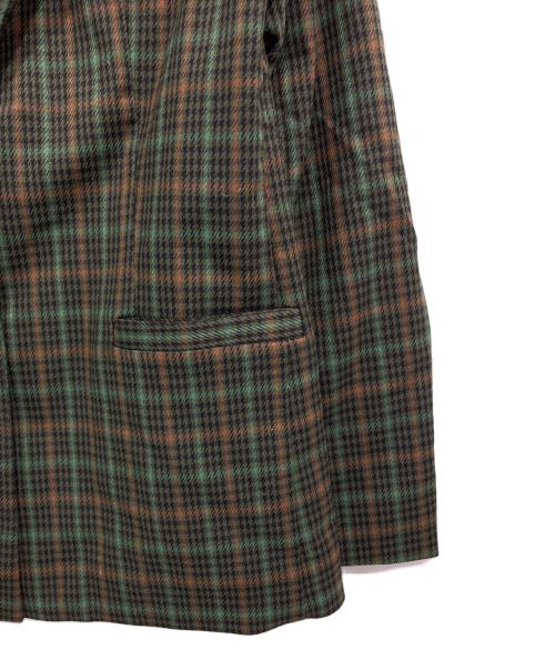 AMAIL（アマイル）AMAIL (アマイル) チェックテーラードジャケット グリーン サイズ:Freeの古着・服飾アイテム