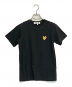 PLAY COMME des GARCONSプレイコムデギャルソン）の古着「ハートワッペンTシャツ」｜ブラック