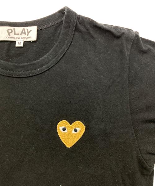 PLAY COMME des GARCONS（プレイコムデギャルソン）PLAY COMME des GARCONS (プレイコムデギャルソン) ハートワッペンTシャツ ブラック サイズ:Mの古着・服飾アイテム