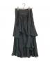 Her lip to（ハーリップトゥ）の古着「Sheer Pleated Tiered Skirt」｜ブラック