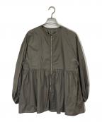 green label relaxingグリーンレーベルリラクシング）の古着「ボリュームスリーブエアリーブルゾン」｜グレー