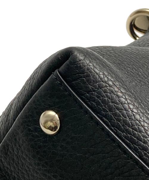 GUCCI（グッチ）GUCCI (グッチ) ソーホー 2WAYレザーショルダーバッグ ブラックの古着・服飾アイテム