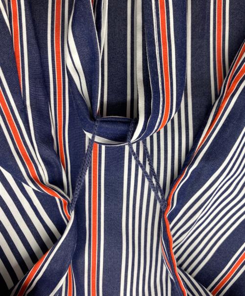 LAUREN RALPH LAUREN（ローレンラルフローレン）LAUREN RALPH LAUREN (ローレンラルフローレン) ストライプド コットン ブロードクロス シャツドレス ネイビー サイズ:10の古着・服飾アイテム