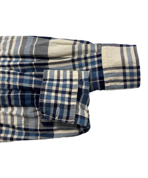 POLO RALPH LAUREN（ポロ・ラルフローレン）POLO RALPH LAUREN (ポロ・ラルフローレン) チェックシャツワンピース ブルー×ベージュ サイズ:8の古着・服飾アイテム