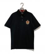 BLACK LABEL CRESTBRIDGEブラックレーベル クレストブリッジ）の古着「8thアニバーサリーポロシャツ」｜ブラック