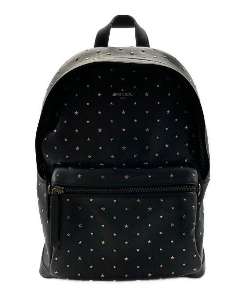 JIMMY CHOO（ジミーチュウ）JIMMY CHOO (ジミーチュウ) WILMER YSN スターレザーリュック ブラックの古着・服飾アイテム