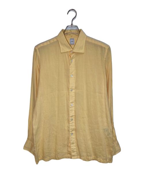 SHIPS（シップス）SHIPS (シップス) ラミー スクエアカットリラックスワイドカラー シャツ イエロー サイズ:Lの古着・服飾アイテム