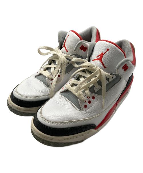 NIKE（ナイキ）NIKE (ナイキ) AIR JORDAN 3 RETRO レッド×ホワイト サイズ:27.5の古着・服飾アイテム