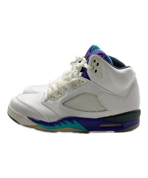 NIKE（ナイキ）NIKE (ナイキ) AIR JORDAN 5 RETRO ホワイト×パープル サイズ:28cmの古着・服飾アイテム