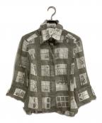 CHANELシャネル）の古着「ウィンドウズラインシアーシャツ」｜グレー