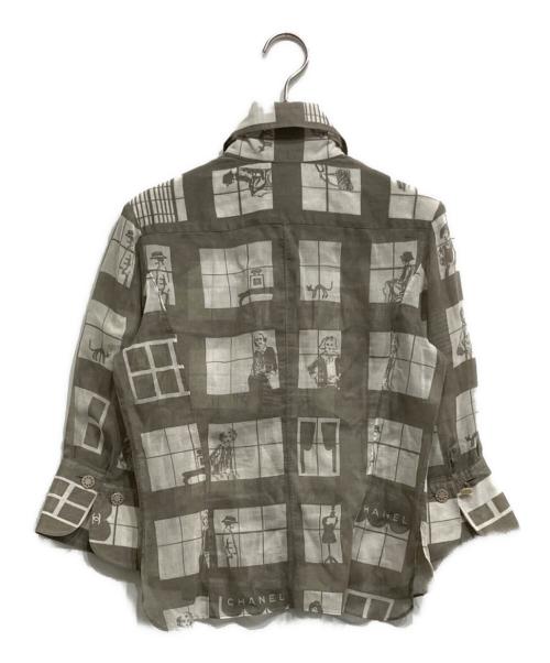 CHANEL（シャネル）CHANEL (シャネル) ウィンドウズラインシアーシャツ グレー サイズ:不明の古着・服飾アイテム