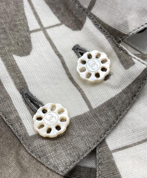 CHANEL（シャネル）CHANEL (シャネル) ウィンドウズラインシアーシャツ グレー サイズ:不明の古着・服飾アイテム