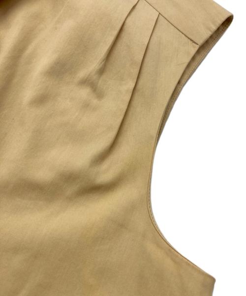 CHANEL（シャネル）CHANEL (シャネル) ノースリーブフリルブラウス イエローベージュ サイズ:38の古着・服飾アイテム