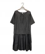 petite robe noireプティローブノアー）の古着「シルクワンピース」｜ブラック