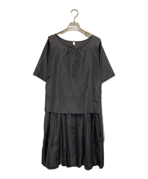petite robe noire（プティローブノアー）petite robe noire (プティローブノアー) シルクワンピース ブラック サイズ: Freeの古着・服飾アイテム