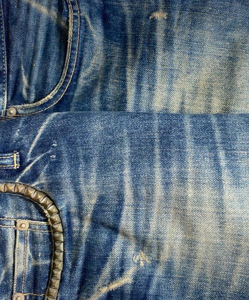 Hysteric Glamour（ヒステリックグラマー）Hysteric Glamour (ヒステリックグラマー) スタッズ加工デニムパンツ インディゴ サイズ:28の古着・服飾アイテム