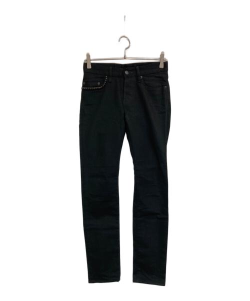 Hysteric Glamour（ヒステリックグラマー）Hysteric Glamour (ヒステリックグラマー) スタッズスリムストレッチデニムパンツ ブラック サイズ:28の古着・服飾アイテム