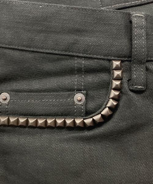 Hysteric Glamour（ヒステリックグラマー）Hysteric Glamour (ヒステリックグラマー) スタッズスリムストレッチデニムパンツ ブラック サイズ:28の古着・服飾アイテム