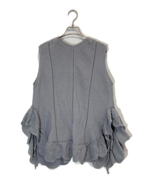 IENA LA BOUCLE（イエナ ラ ブークル）IENA LA BOUCLE (イエナ ラ ブークル) ピンタックレースノースリーブブラウス ブルー サイズ:-の古着・服飾アイテム