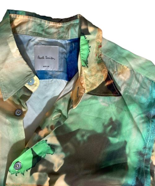 PAUL SMITH（ポールスミス）Paul Smith (ポールスミス) Painted Photograph シャツ グリーン サイズ:Ⅿの古着・服飾アイテム