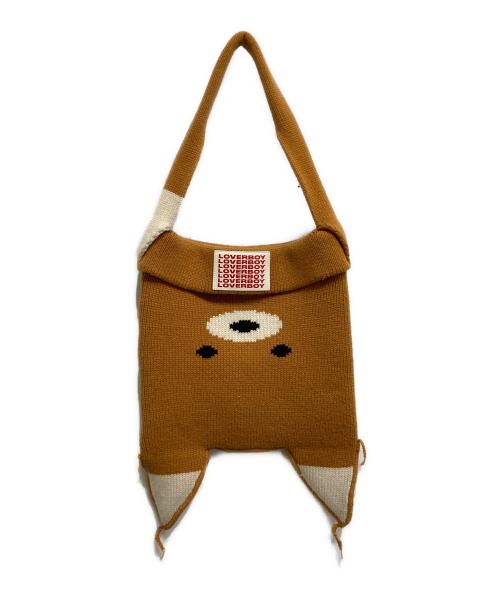 CHARLES JEFFREY LOVERBOY（チャールズ ジェフリー ラバーボーイ）CHARLES JEFFREY LOVERBOY (チャールズ ジェフリー ラバーボーイ) ニットショルダーバッグ ブラウンの古着・服飾アイテム