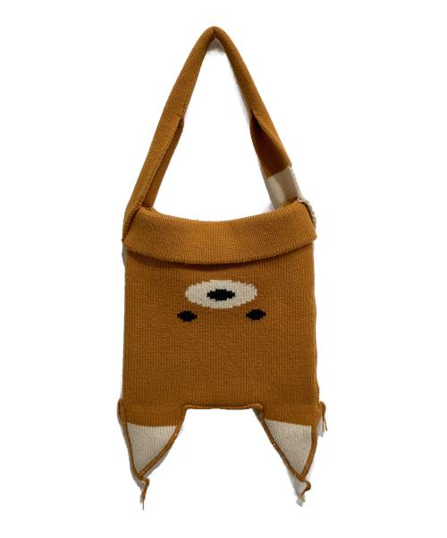 CHARLES JEFFREY LOVERBOY（チャールズ ジェフリー ラバーボーイ）CHARLES JEFFREY LOVERBOY (チャールズ ジェフリー ラバーボーイ) ニットショルダーバッグ ブラウンの古着・服飾アイテム