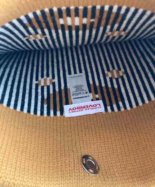 CHARLES JEFFREY LOVERBOY（チャールズ ジェフリー ラバーボーイ）CHARLES JEFFREY LOVERBOY (チャールズ ジェフリー ラバーボーイ) ニットショルダーバッグ ブラウンの古着・服飾アイテム