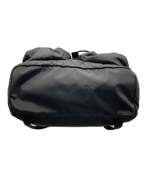 GUCCI（グッチ）GUCCI (グッチ) GGナイロン ナイロン×レザー バックパック ブラックの古着・服飾アイテム