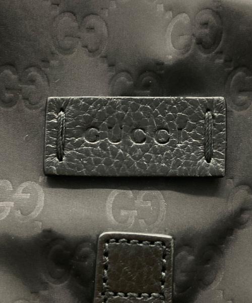 GUCCI（グッチ）GUCCI (グッチ) GGナイロン ナイロン×レザー バックパック ブラックの古着・服飾アイテム