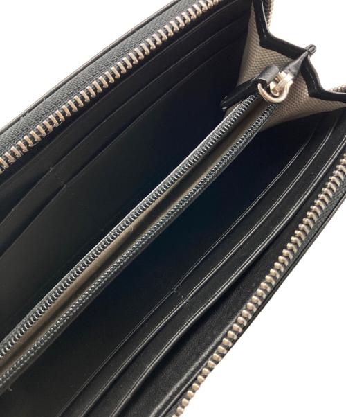 JIMMY CHOO（ジミーチュウ）JIMMY CHOO (ジミーチュウ) スタッズLジップウォレット ブラックの古着・服飾アイテム