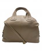 MILLELA FIRENZEミレッラフィレンツェ）の古着「サイドベルトボストンレザーバッグ」｜ベージュ