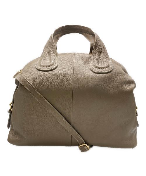 MILLELA FIRENZE（ミレッラフィレンツェ）MILLELA FIRENZE (ミレッラフィレンツェ) サイドベルトボストンレザーバッグ ベージュの古着・服飾アイテム