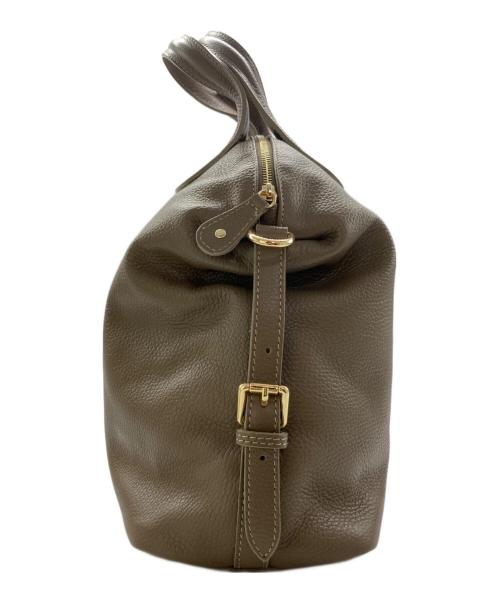 MILLELA FIRENZE（ミレッラフィレンツェ）MILLELA FIRENZE (ミレッラフィレンツェ) サイドベルトボストンレザーバッグ ベージュの古着・服飾アイテム