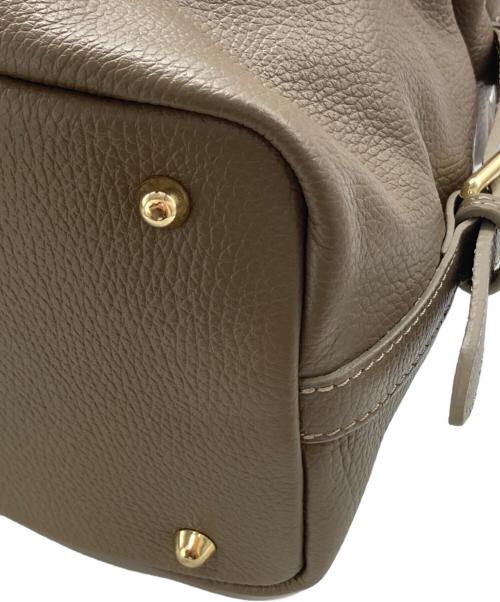 MILLELA FIRENZE（ミレッラフィレンツェ）MILLELA FIRENZE (ミレッラフィレンツェ) サイドベルトボストンレザーバッグ ベージュの古着・服飾アイテム