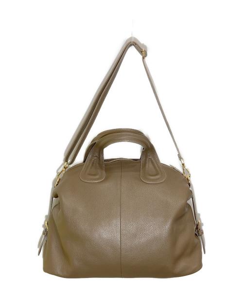 MILLELA FIRENZE（ミレッラフィレンツェ）MILLELA FIRENZE (ミレッラフィレンツェ) サイドベルトボストンレザーバッグ ベージュの古着・服飾アイテム