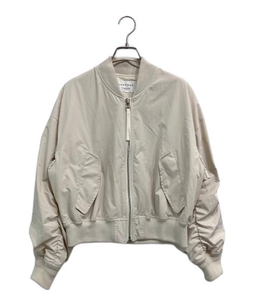 MACPHEE（マカフィー）MACPHEE (マカフィー) ポリエステルナイロン ジップアップブルゾン ベージュ サイズ:36の古着・服飾アイテム