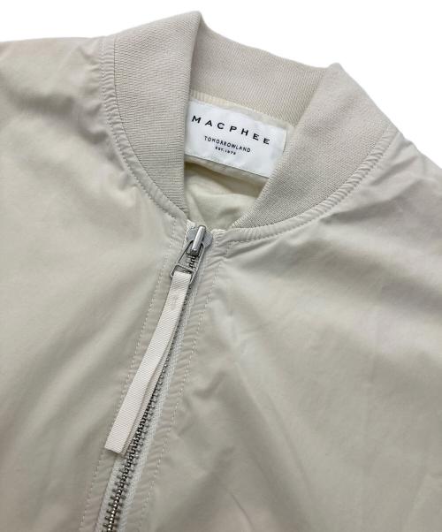 MACPHEE（マカフィー）MACPHEE (マカフィー) ポリエステルナイロン ジップアップブルゾン ベージュ サイズ:36の古着・服飾アイテム