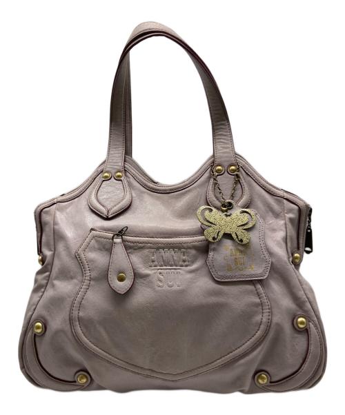 ANNA SUI（アナスイ）ANNA SUI (アナスイ) レザートートバッグ ピンクの古着・服飾アイテム