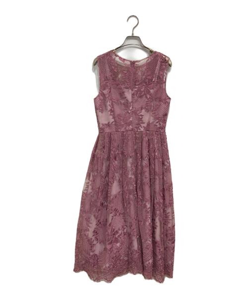 GRACE CONTINENTAL（（グレースコンチネンタル）GRACE CONTINENTAL (（グレースコンチネンタル) トリミングレースワンピース ピンク サイズ:36の古着・服飾アイテム